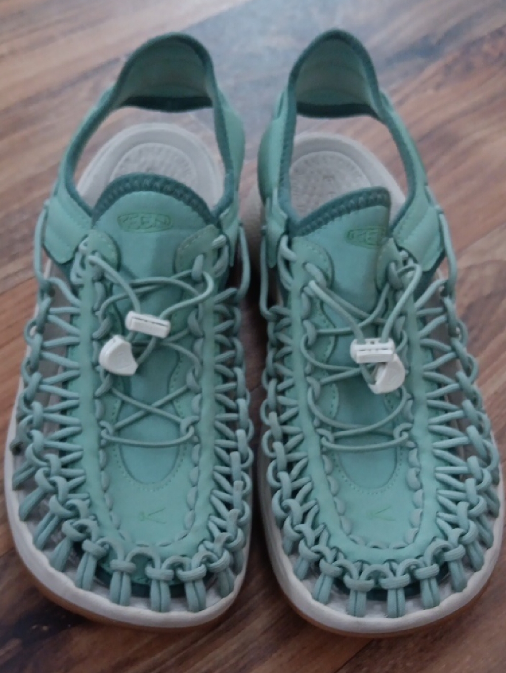 Keen Women's Woven Slingback Sandals in Seafoam